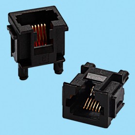 7637 / Telephone modular plugs FCC-68 stright [Low profile - Cat. 5]