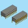 1284 / Female angled double row connector side entry - Pitch 1,27 mm