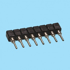 8377 / Straight female connector single row machined contact - Pitch 2.00 mm