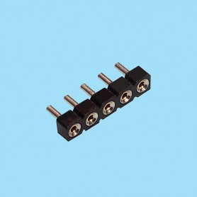 8430 / Straight female connector single row machined contact - Pitch 2.54 mm