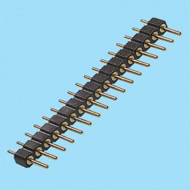 8418 / Straight male connector single row machined contact - Pitch 2.54 mm