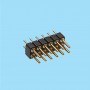 8419 / Straight male connector double row machined contact - Pitch 2.54 mm