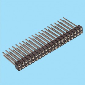 8403 / Straight female connector double row machined contact - Pitch 2.54 mm