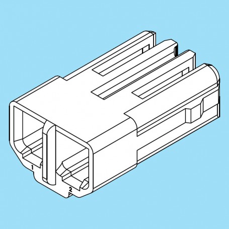 1800 / Crimp connector housing single row - Pitch 1,80 mm