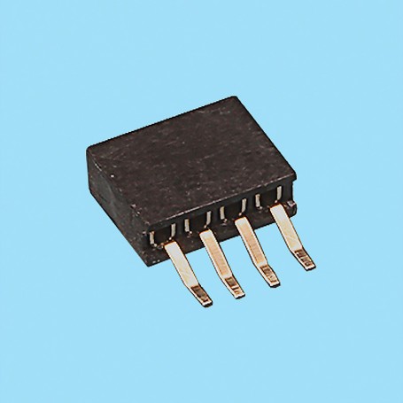 1379 / Conector hembra pcb acodado simple fila SMD - Paso 1,27 mm