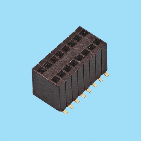 1287 / Conector hembra recto doble fila SMD - Paso 1,27 mm