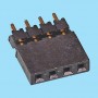 2054 / Conector recto hembra simple fila doble altura - Paso 2,00 mm