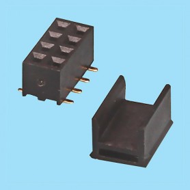 2184 / Conector recto hembra doble fila SMD - Paso 2,00 mm