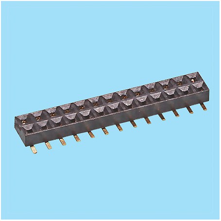 2191 / Conector recto hembra doble fila SMD (Base 2.20 mm) - Paso 2,00 mm