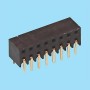 2173 / Conector recto hembra doble fila PCB (Entrada lateral) - Paso 2,00 mm