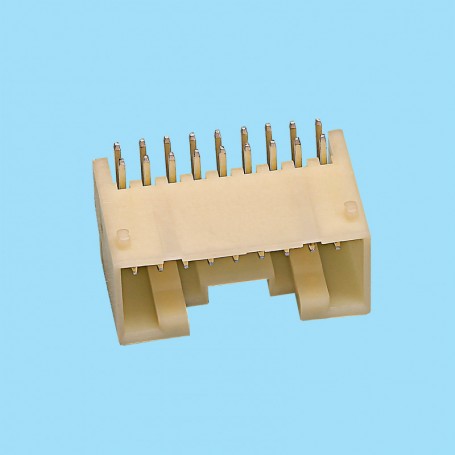 1992 / Conector acodado doble fila polarizado - Paso 2,00 mm