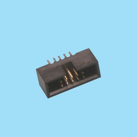 1342 / Male stright connector polarized - Pitch 1,27 x 1,27 mm