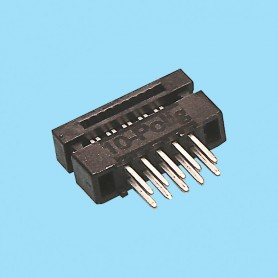 1340 X / Female stright connector FFC - Pitch 1,27 x 1,27 mm