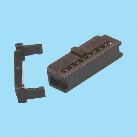 1541 / Conector hembra recto para cable plano - Paso 1,27 x 2,54 mm