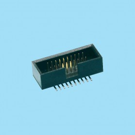 1548 / Male stright connector polarized SMD - Pitch 1,27 x 2,54 mm