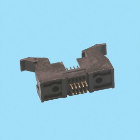 1551 / Male stright connector with eject latch - Pitch 1,27 x 2,54 mm