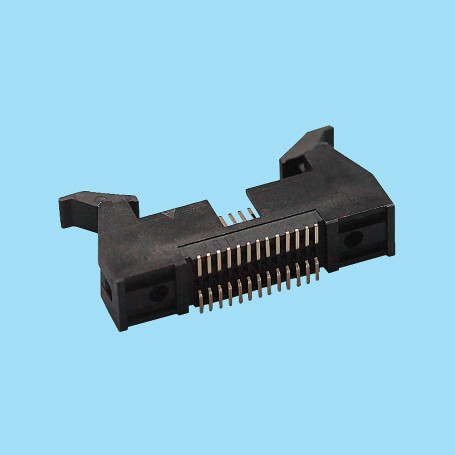 1553 / Conector macho recto doble fila con expulsores SMT entrada superior - Paso 1,27 x 2,54 mm