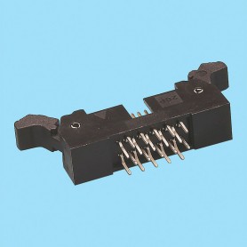 1549 / Male stright connector with eject latch - Pitch 1,27 x 2,54 mm