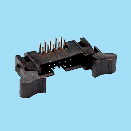 4442 / Conector macho acodado con expulsores - Paso 2,00 x 2,00 mm