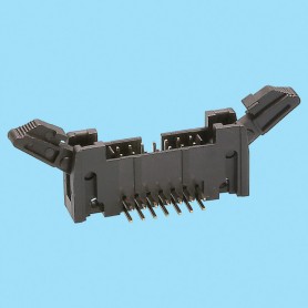 5342 / Male angled connector with eject latch - Pitch 2,54 x 2,54 mm