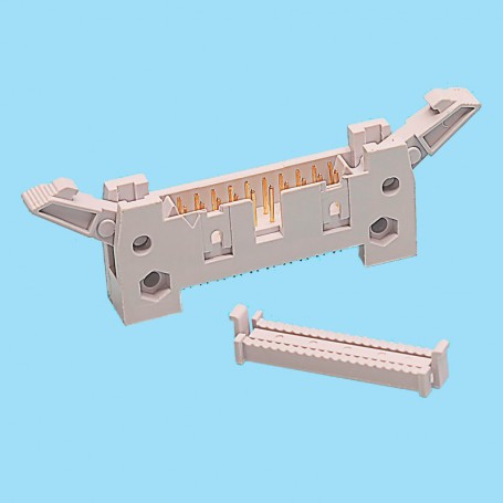 5438J / Male stright connector with eject latch FFC - Pitch 2,54 x 2,54 mm