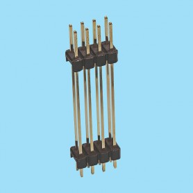 2666 / Stright pin header double row double body - Pitch 2,54 mm