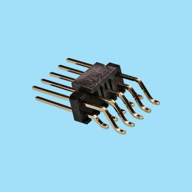 2579 / Angled pin header double row SMD - Pitch 2,54 mm