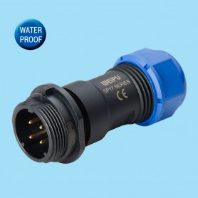 SP1711/P / In-line cable connector male (Solder/Crimp)