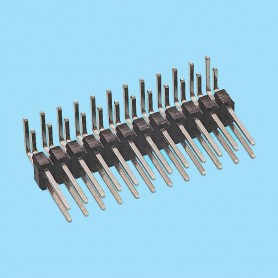 2559 / Angled pin header double row - Pitch 2,54 mm