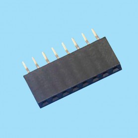 2587 / Female angled connector PCB acodado SMD - Pitch 2,54 mm