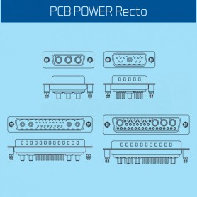 PCB POWER Series / PCB POWER stright 20A (Sub-D Combo)