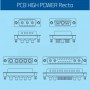 PCB HIGH POWER Series / PCB POWER stright 40A (Sub-D Combo)