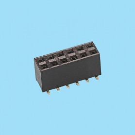 2203 / Female stright connector double row SMD [7.10 mm] - Pitch 2,54 mm