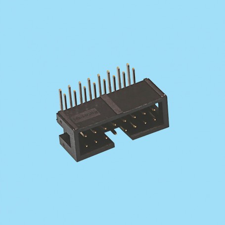 2647 / Conector macho acodado polarizado - Paso 2,54 mm