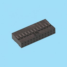 2652 / Caja para terminal de engaste simple fila - Paso 2,54 mm