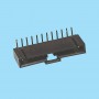 2868 / Conector macho acodado cajeado - Paso 2,54 mm