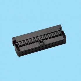 2646 / Crimp connector housing double row - Pitch 2,54 mm