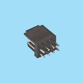 2347 / Male stright connector double row boxed - Pitch 2,54 mm