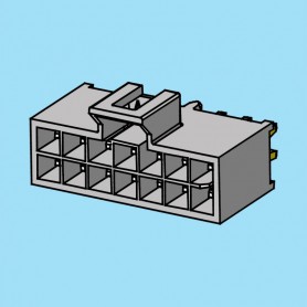 5731 | Stright male connector double row NANO POWER - Pitch 2,50 mm