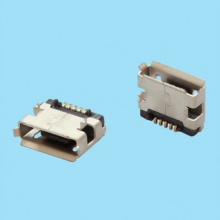 5570 / Micro conector USB hembra SMD acodado - MICRO USB