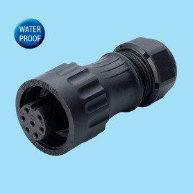 WA22K7TK1 | 6+PE Female cable connector with short back shell