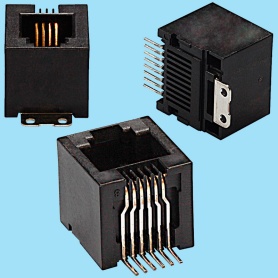 7665 / Telephone modular plugs FCC-68 stright [SMD]