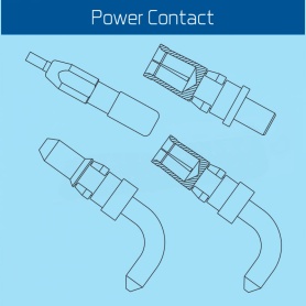 CHPT Series / Terminal Sub-D Combo POWER CONTACT (High Power Contact for Combination D-Sub)