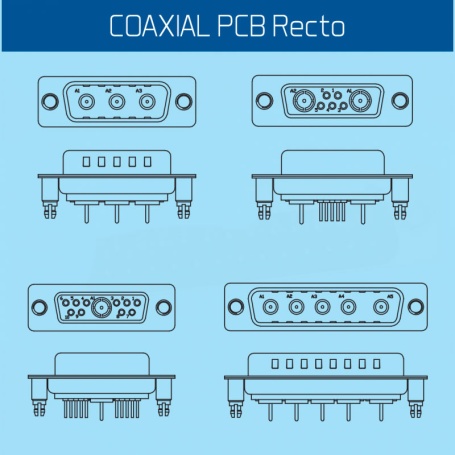 COAXIAL PCB Series / Stright COAXIAL PCB (Sub-D Combo) connector