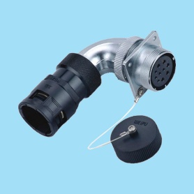WS-ZC / In-line receptacle with angled back shell for plastic-hose