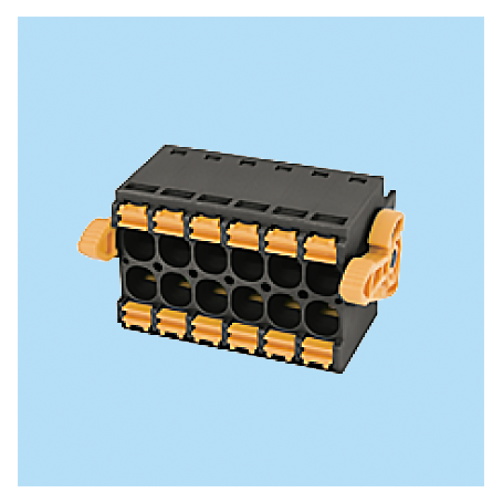 BC0161-04 / Twin plug - Socket pluggable d/ push-in - 5.00 mm. 