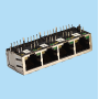 7684 / Telephone RJ45 modular plugs with filter - Múltiple, Shielded and with LEDs