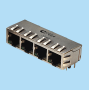 7684 / Telephone RJ45 modular plugs with filter - Múltiple, Shielded and with LEDs